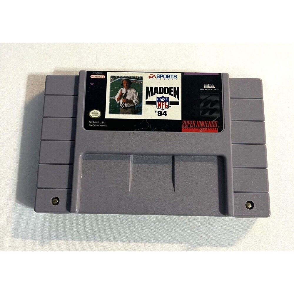 Madden NFL 94 SNES Super Nintendo Game Cartridge Tested